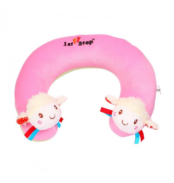 1st Step Soft Elephant Faced Neck Supporter Pillow - Pink