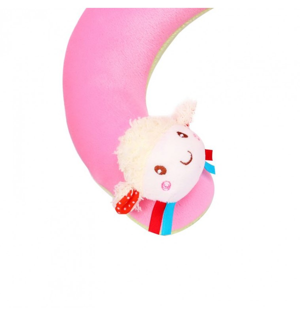 1st Step Soft Elephant Faced Neck Supporter Pillow - Pink