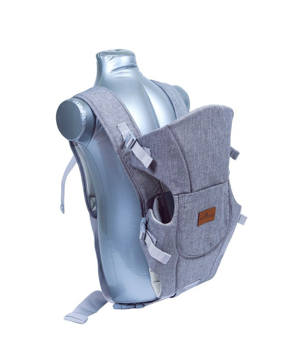 1st Step 3 Way Carrier With Adjustable Padded Straps & Side Openings, Attachable Hood And Storage Pocket (Grey)