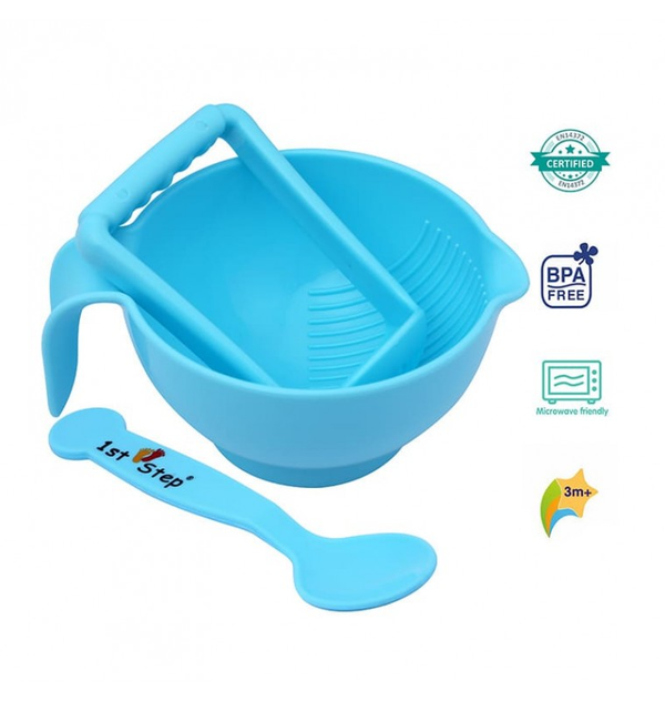 1st Step BPA Free Food Grinder With Spoon (Blue)