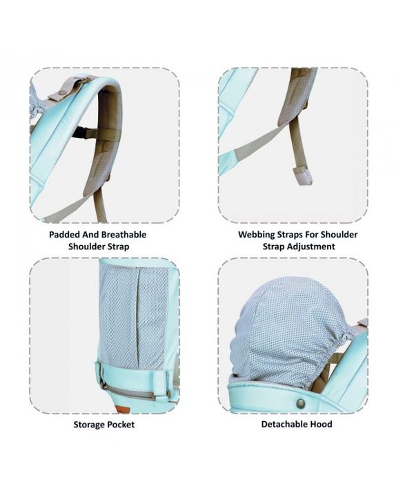 1st Step 5 In 1 Hip Seat Baby Carrier - Blue