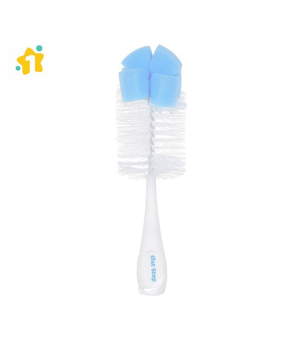1st Step BPA Free Bottle And Nipple Cleaning Brush With Suction Base (Blue)