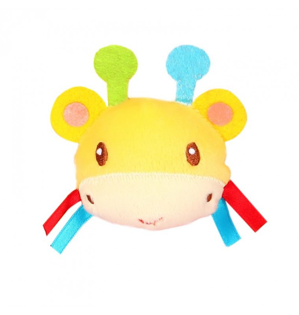 1st Step Catterpillar Face Soft Plush Wrist Rattle Cum Toy (Yellow)