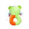 1st Step Dog Face Soft Plush Ring Rattle Cum Toy (Green)