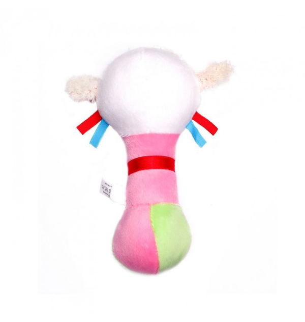 1st Step Doll Face Soft Plush Shaking Rattle Cum Toy (Pink)