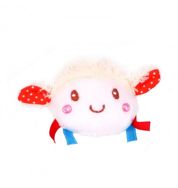 1st Step Doll Face Soft Plush Wrist Rattle Cum Toy (Pink)