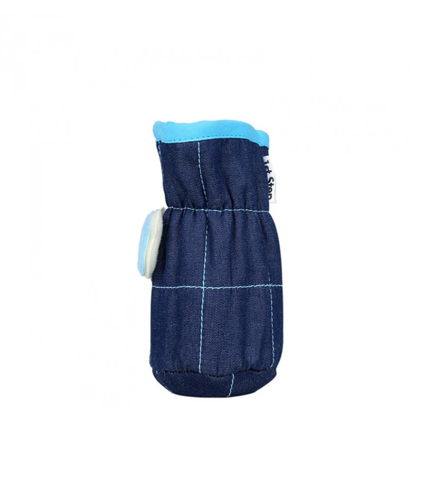 1st Step Denim Bottle Cover With Animal Face Motif (Pack Of 2)-Blue