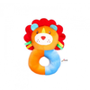 1st Step Lion Face Soft Plush Ring Rattle Cum Toy (Orange)