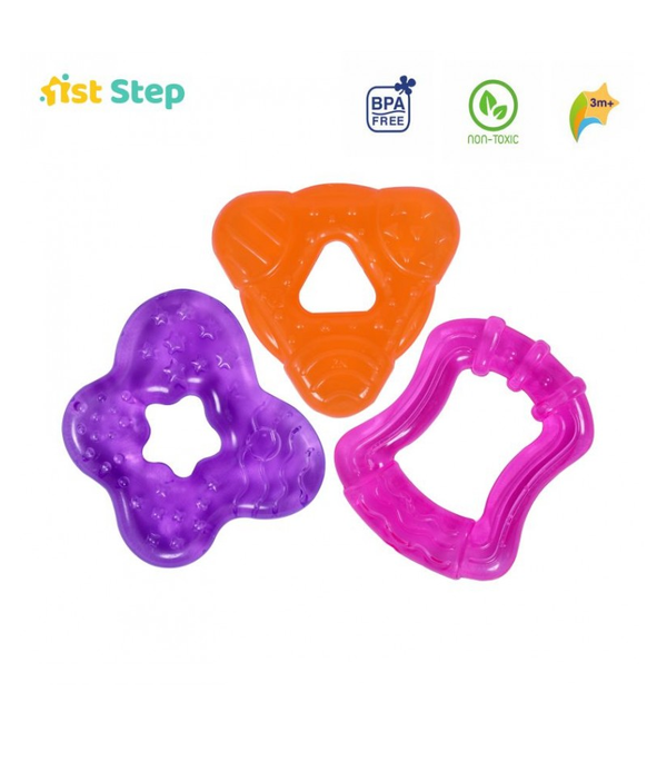 1st Step Water Filled Teether (orange,Blue,Pink)