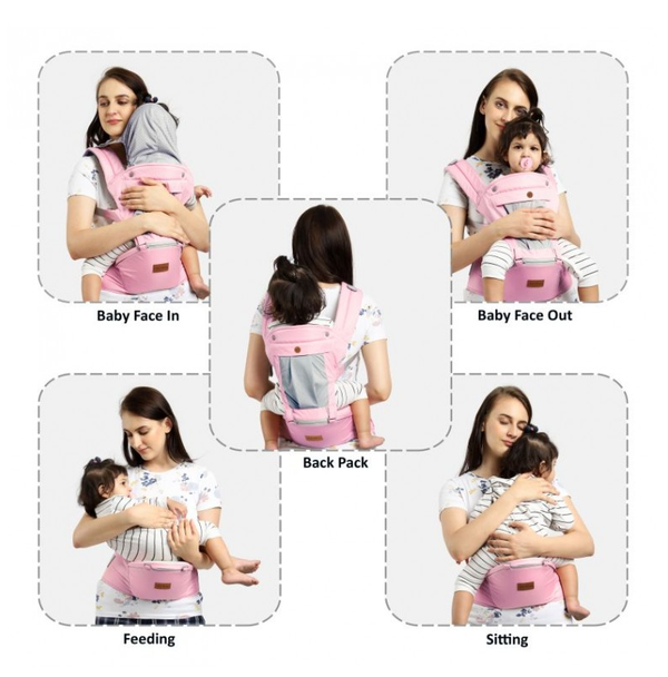 1st Step 5 In 1 Hip Seat Baby Carrier - Pink