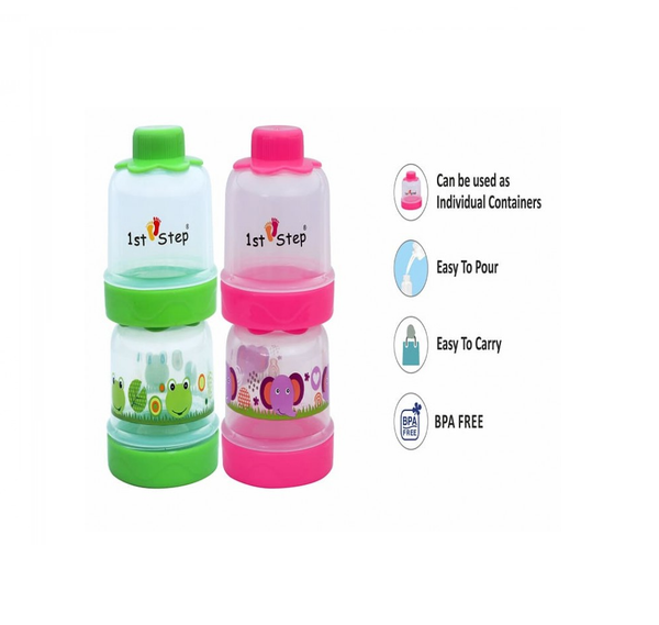 1st Step BPA Free Polypropylene 4-Tier Milk Powder Container