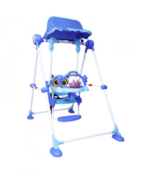 1st Step Swing With 3 Point Safety Harness And Adjustable Canopy - Blue