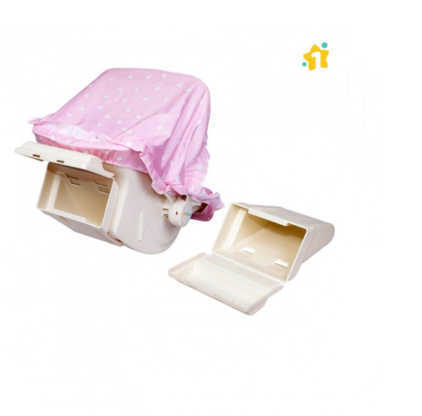 1st Step 5 In 1 Carrycot With Anti-Mosquito Mesh - Pink