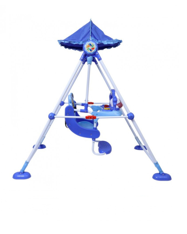 1st Step Swing With 3 Point Safety Harness And Adjustable Canopy - Blue