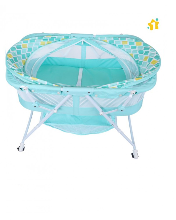 1st Step Bassinet Cum Rocker With Mosquito Net - Green