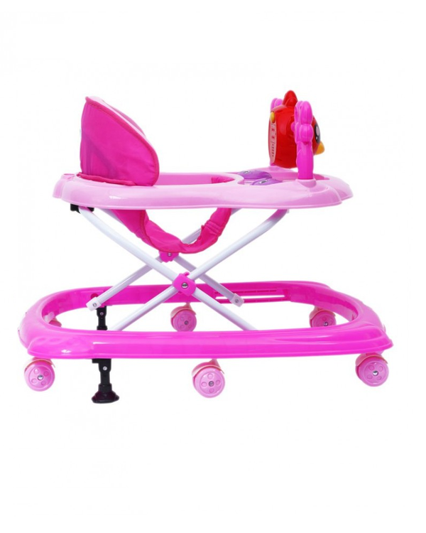 1st Step Walker With 4 Level Height Adjustment And Musical Play Tray - Pink
