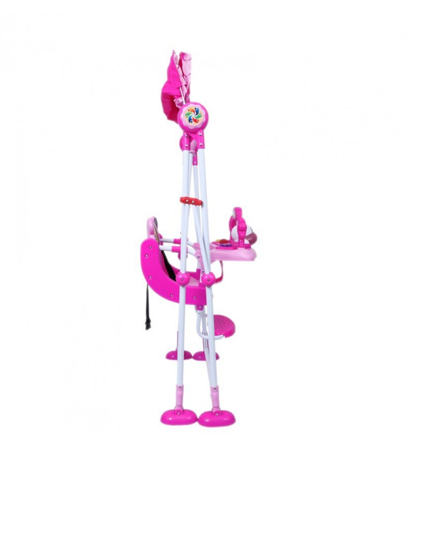 1st Step Swing With 3 Point Safety Harness And Adjustable Canopy - Pink