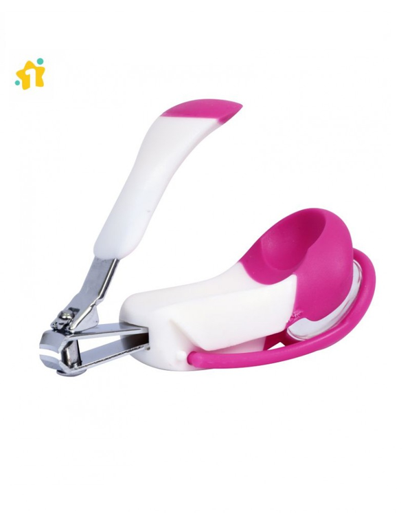 1st Step Easy Grip Baby Nail Clipper With Magnifying Glass - Pink