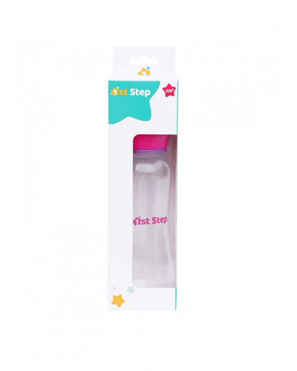 1st Step 250 Ml Feeding Bottle With Rattle Hood - Pink