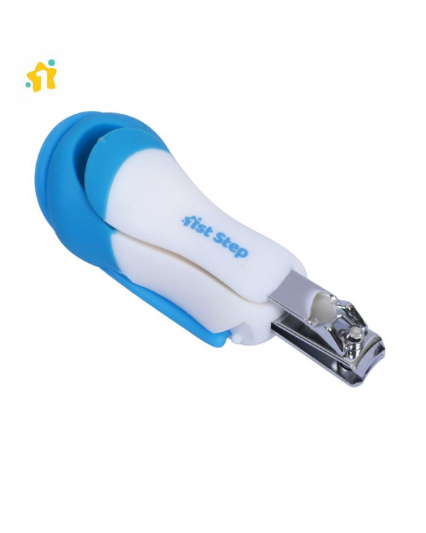 1st Step Easy Grip Baby Nail Clipper With Magnifying Glass-Blue