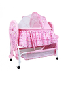 1st Step Cradle With Swing,Mosquito Net And Storage Basket-Pink