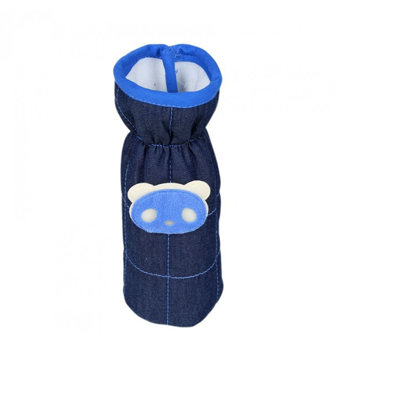 1st Step Denim Bottle Cover With Animal Face Motif (Pack Of 2)