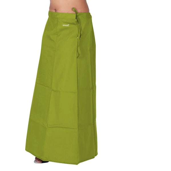 Aswati Premium Inskirt (6 Part) - Avocado Green