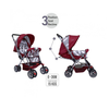 1st Step Pram With Reversible Handlebar And Reclining Seat -Red
