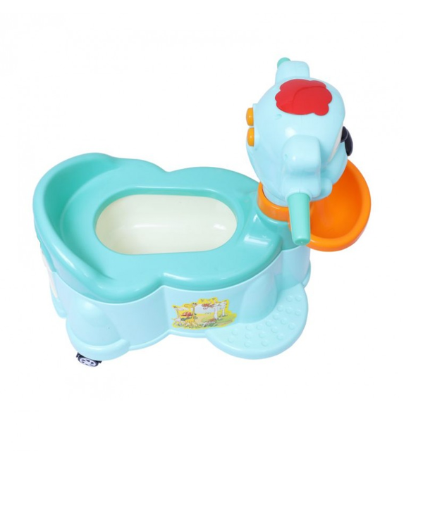 1st Step Baby Musical Potty Chair With Wheels Doggy Design-Aqua Blue