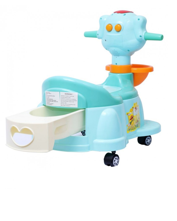 1st Step Baby Musical Potty Chair With Wheels Doggy Design-Aqua Blue