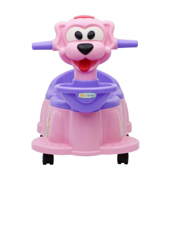 1st Step Baby Musical Potty Chair With Wheels Doggy Design - Pink