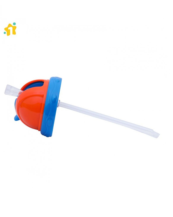 1st Step Spill Proof BPA Free Straw Sipper With Strap - Blue