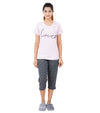 Aswati Pink 3/4 Full Set Capri - Love