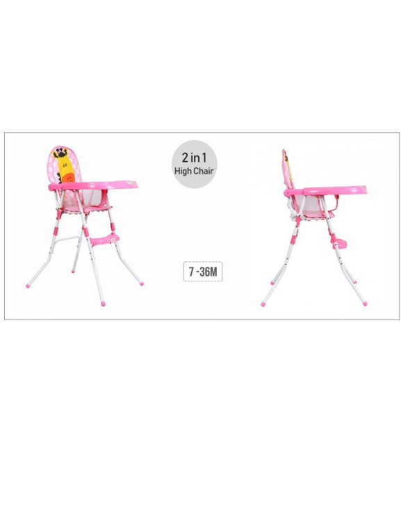 1st Step Convertible High Chair - Pink