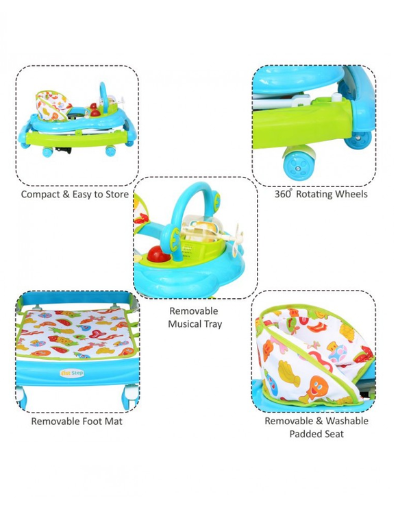 1st Step Walker Cum Rocker - Blue