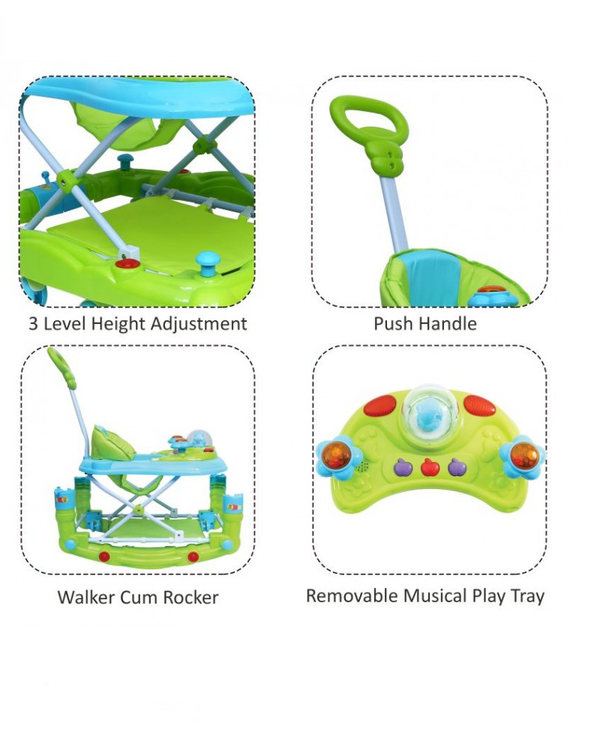 1st Step Walker Cum Rocker - Green