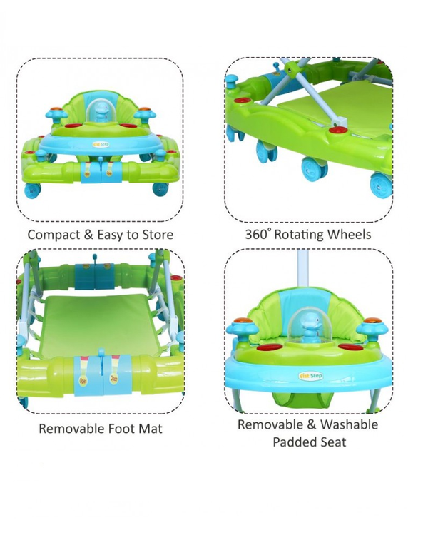 1st Step Walker Cum Rocker - Green