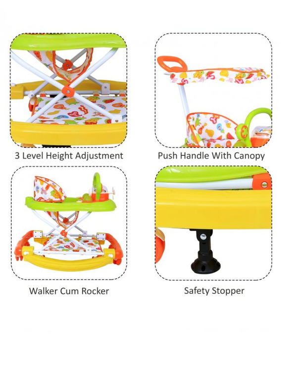 1st Step Walker Cum Rocker - Orange