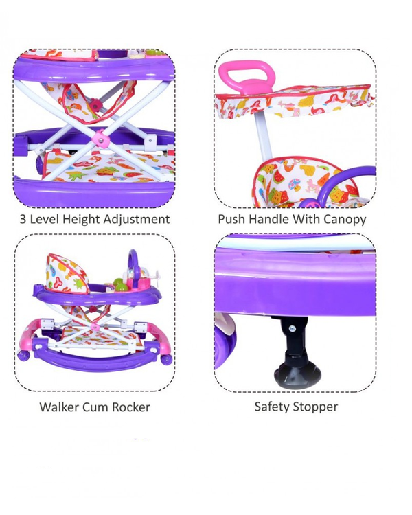 1st Step Walker Cum Rocker - Pink