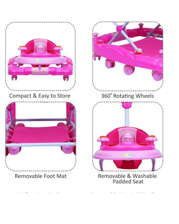 1st Step Walker Cum Rocker - Pink