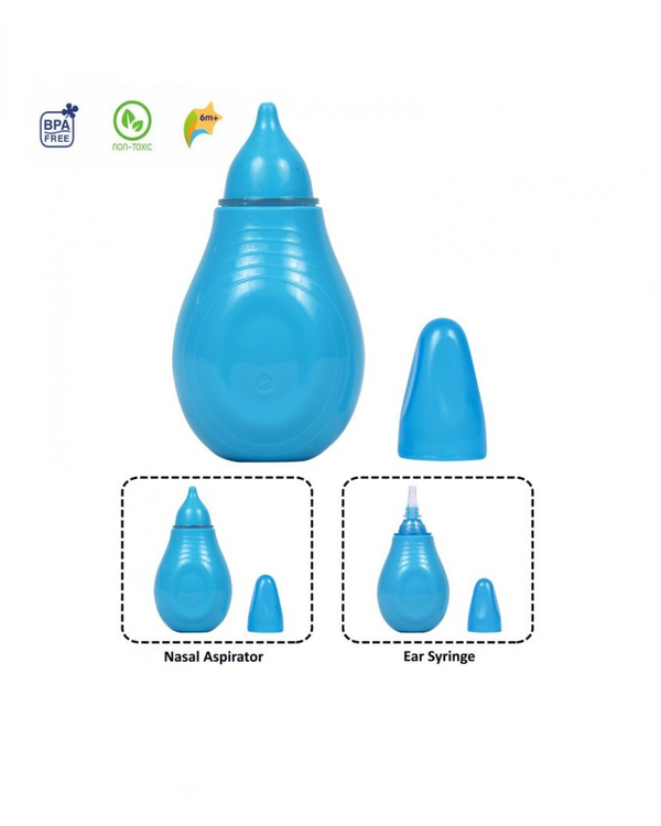 1st Step BPA Free Nasal Aspirator With Ear Syringe - Blue