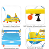 1st Step Walker Cum Rocker With Push Handle And 4 Level Height Adjustment - Blue