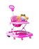 1st Step Walker Cum Rocker With Push Handle And 4 Level Height Adjustment - Pink