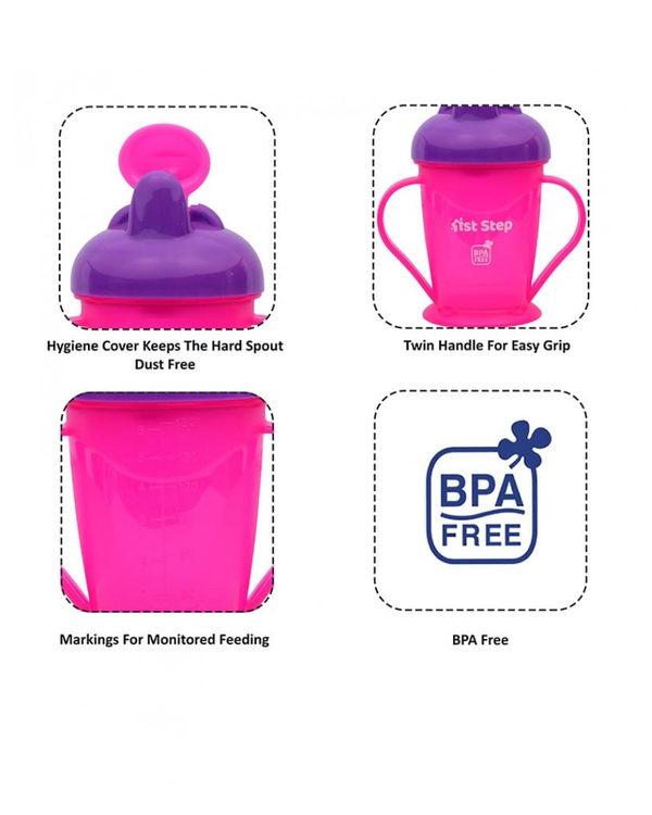 1st Step BPA Free Spout Sipper Cup With Twin Handles - Pink