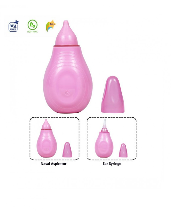 1st Step BPA Free Nasal Aspirator With Ear Syringe - Pink