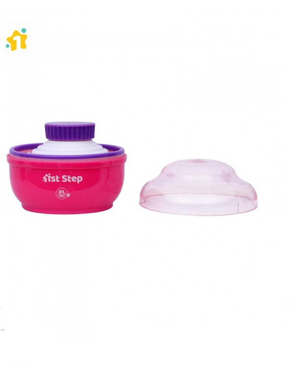 1st Step Powder Box With Refillable Powder Puff - Pink