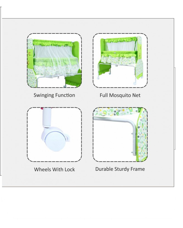 1st Step Cradle With Swing And Mosquito Net - Green