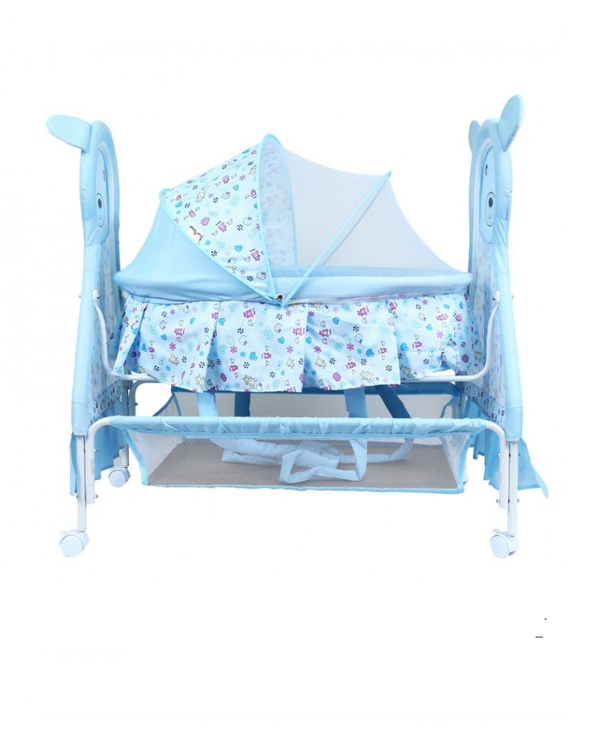 1st Step Cradle With Swing, Mosquito Net And Storage Basket - Blue