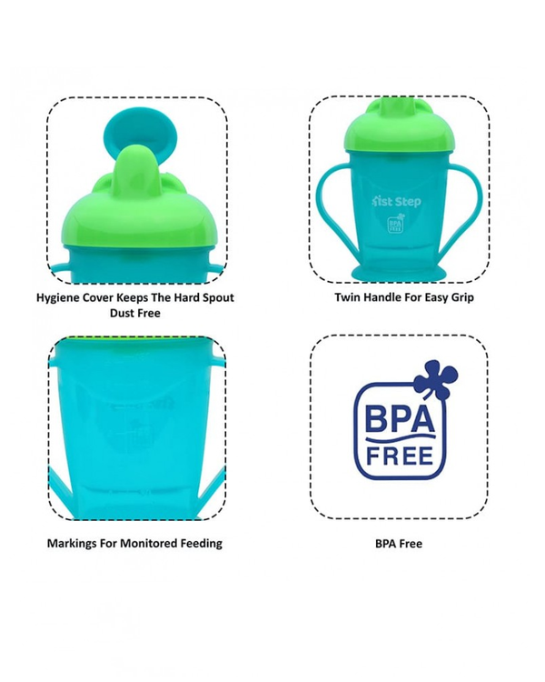 1st Step BPA Free Spout Sipper Cup With Twin Handles - Blue
