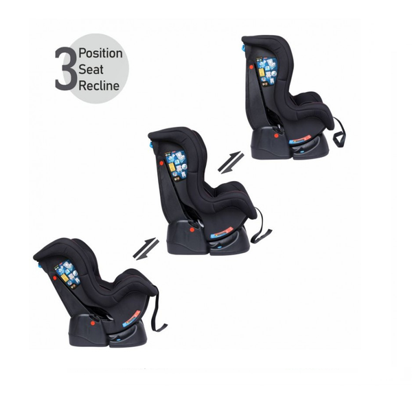 1st Step Convertible Car Seat With 5 Point Safety Harness - Black